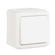 Переключатель 1 клав О/У IP44 (Бел)