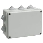 Коробка КМ41242 распаячная для о/п 150х110х70 мм IP55 (RAL7035, 10 гермовводов), арт. UKO10-150-110-070-K41-55