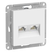 ATLASDESIGN РОЗЕТКА двойная компьютерная RJ45+RJ45, кат.5E, механизм, БЕЛЫЙ, арт. ATN000185