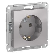 ATLASDESIGN РОЗЕТКА с заземлением, 16А, механизм, АЛЮМИНИЙ, арт. ATN000343