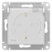ATLASDESIGN AQUA РОЗЕТКА с заземл. со шторк с крышк., 16А, IP44, механизм, БЕЛЫЙ, арт. ATN440146