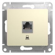 GLOSSA РОЗЕТКА компьютерная RJ45 кат.5E, БЕЖЕВЫЙ, арт. GSL000281K