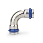 VARMEGA Угол двухраструбный 22 х 90° Inox Press