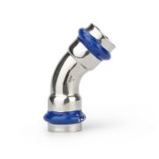 VARMEGA Угол двухраструбный 22 х 45° Inox Press