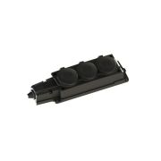 MultiSet Колодка 3х розетка 2К+З каучуковая 16А/250В IP44 Чёрная