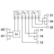 PLC-RSC- 24DC/21-21 Интерфейсное реле 2ПК 24V DC