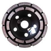 Trio Diamond Чашка алмазная сегментная двухрядная 125, зерно 40-50